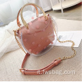 2022 Fashion Pink Candy Color Transparent Ladies Beach Jelly Bag Waterproof Women Set